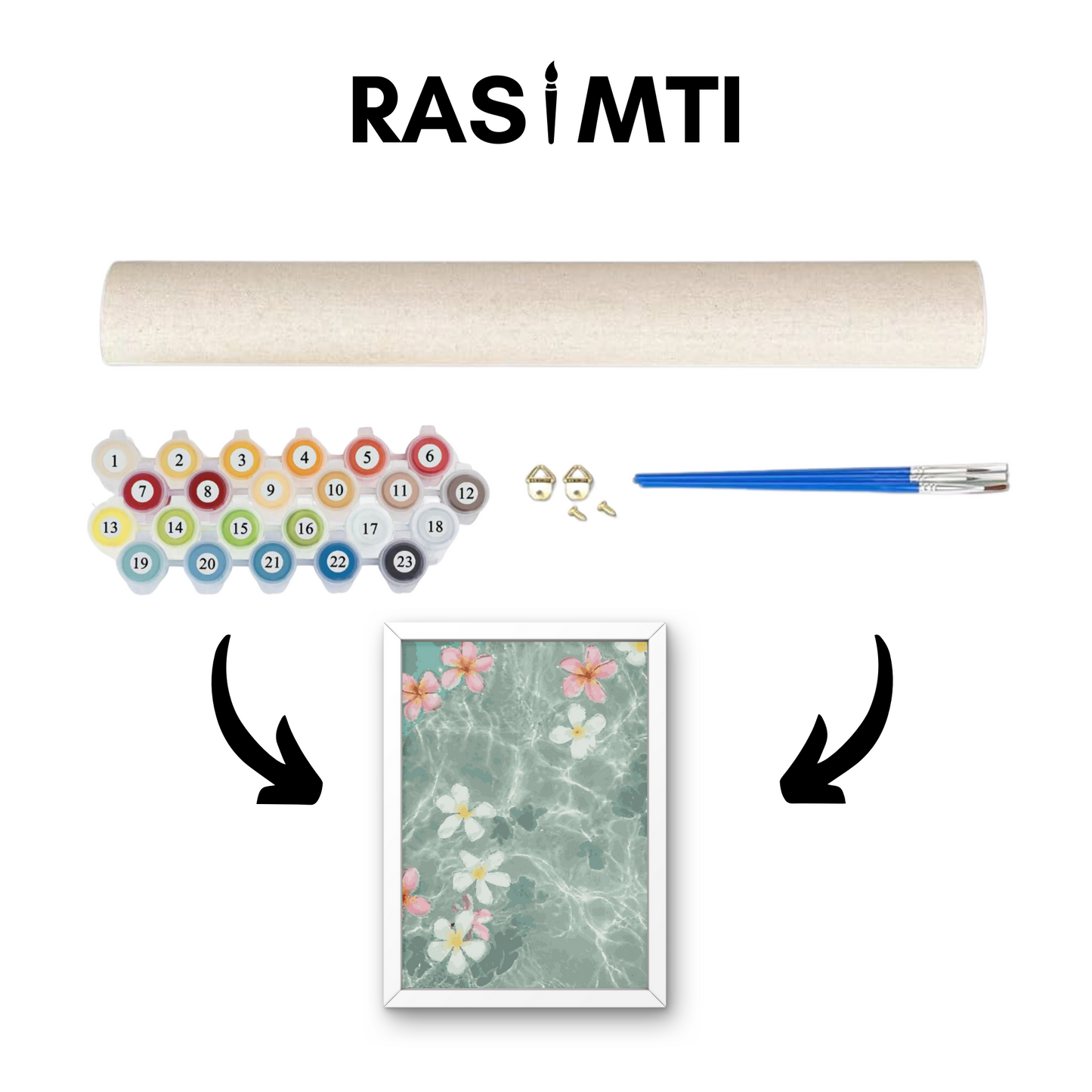 RASIMTI - Paint By Numbers Kit Sea Flowers