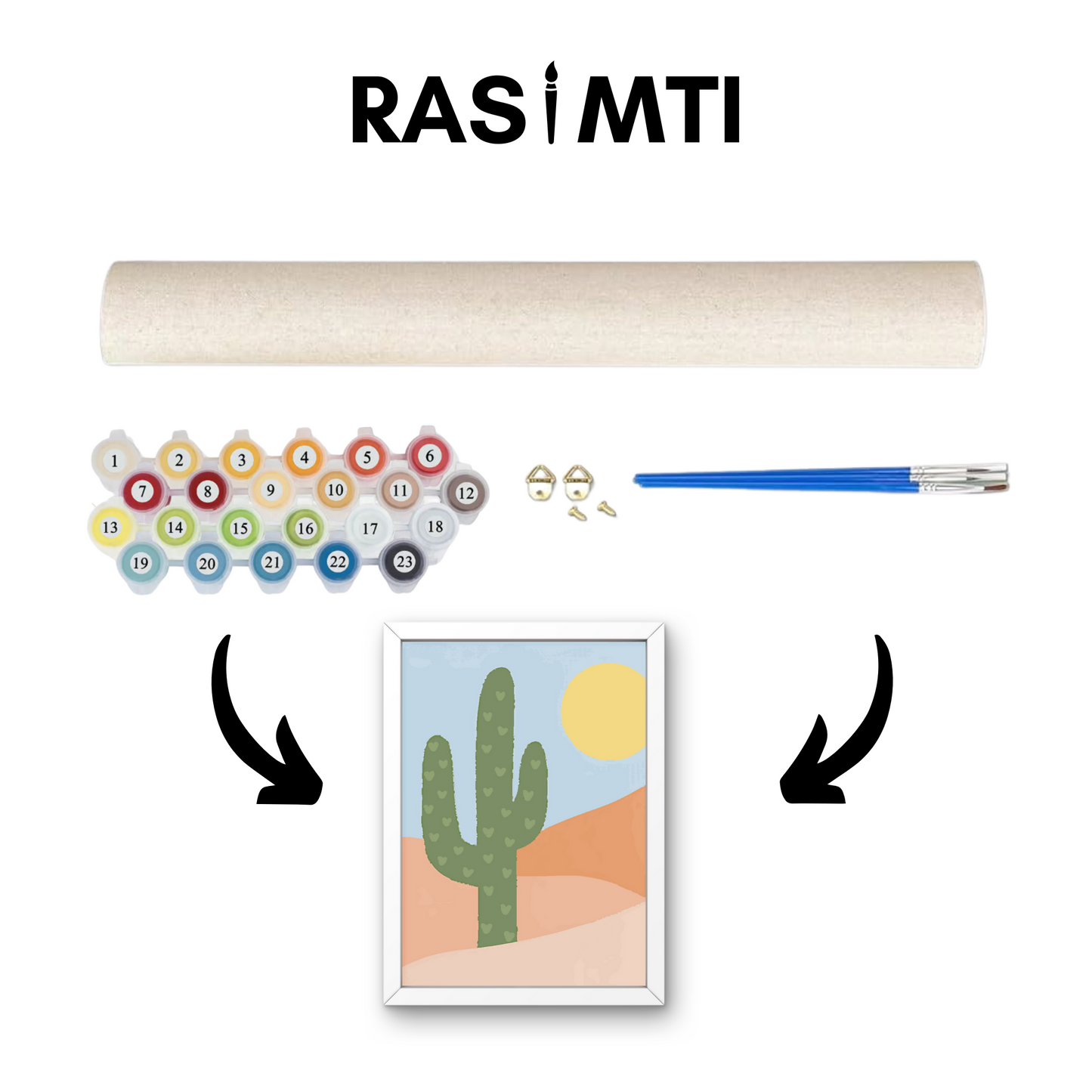 RASIMTI - Paint By Numbers Kit Cactus