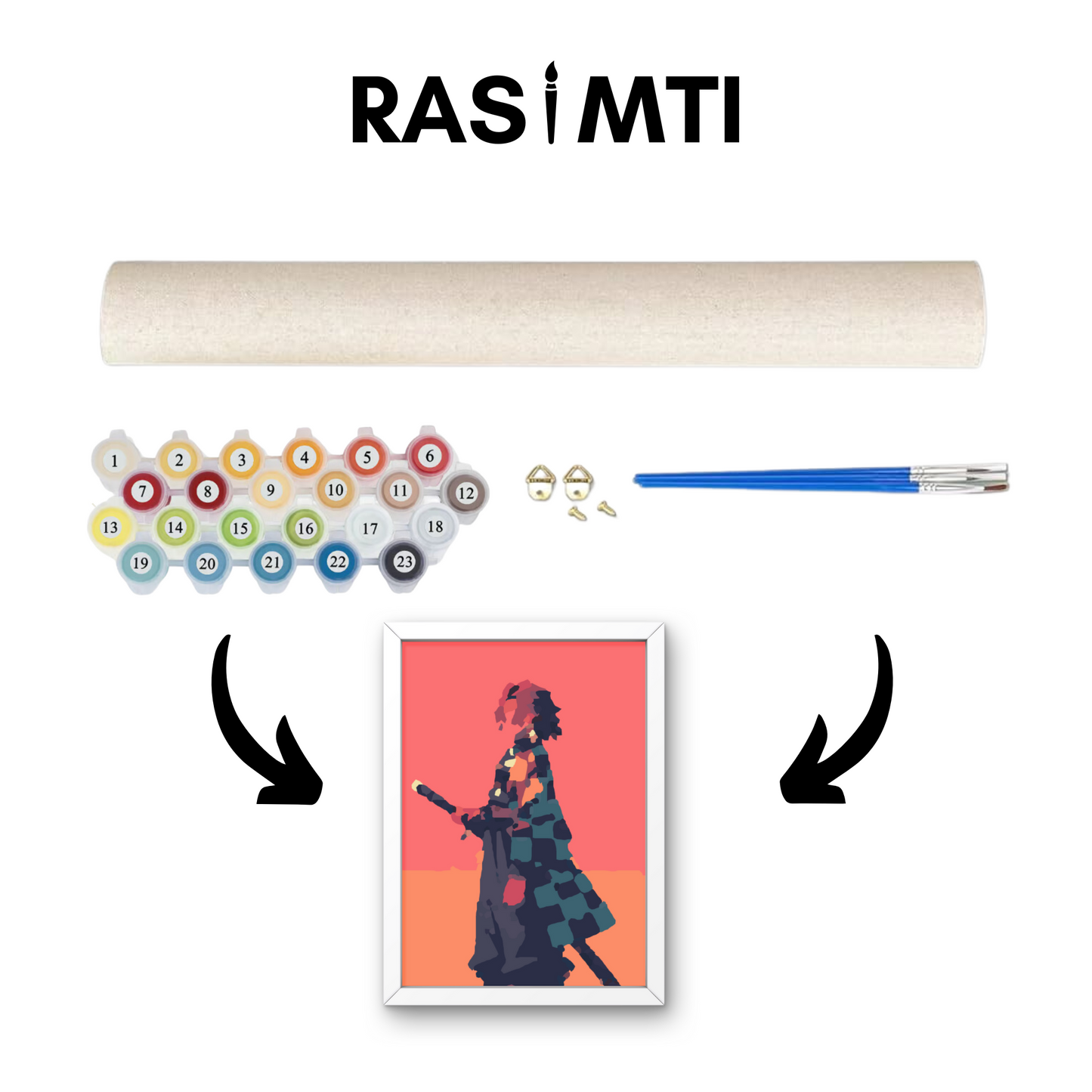 RASIMTI - Paint By Numbers Kit Demon Slayer