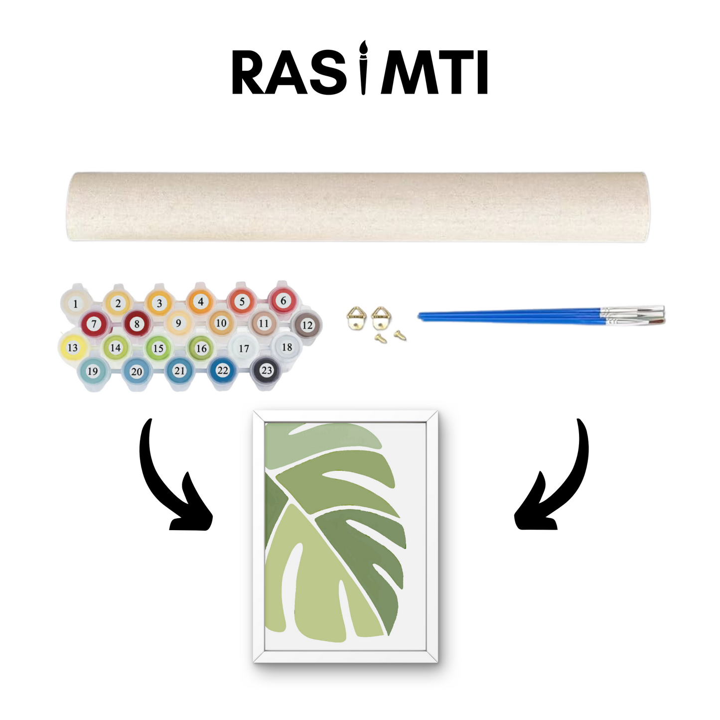 RASIMTI - Paint By Numbers Kit Leaf