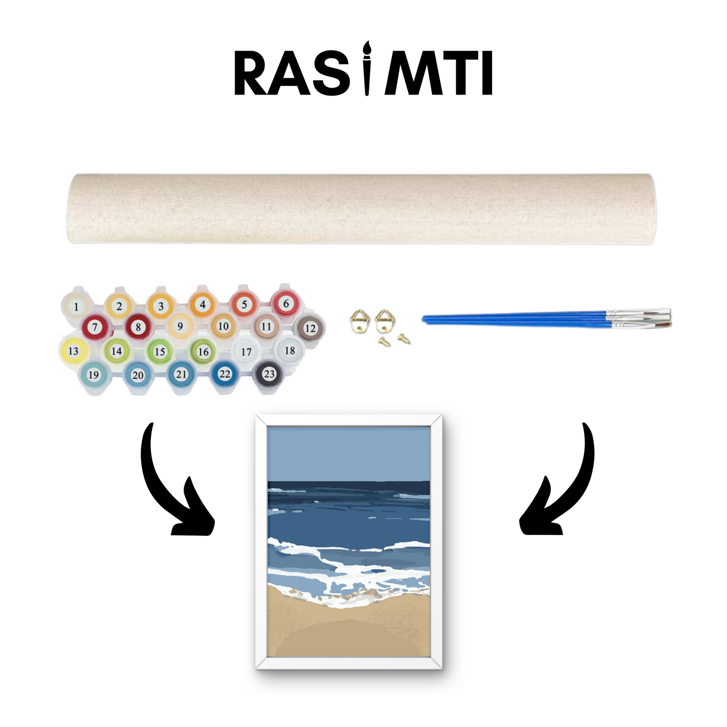 RASIMTI - Paint By Numbers Kit Beach