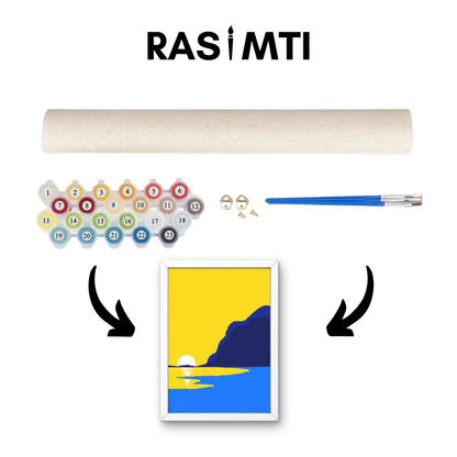 RASIMTI - Paint By Numbers Kit Sea Sun