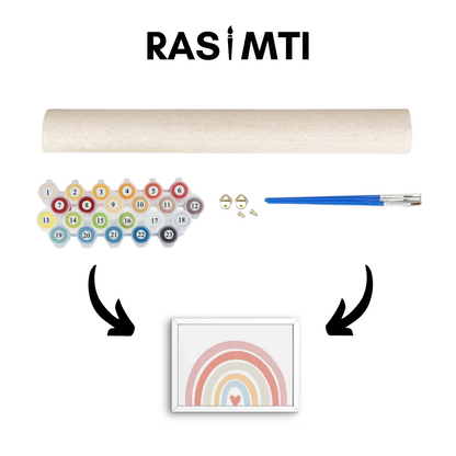 RASIMTI - Paint By Numbers Kit Colorful Heart