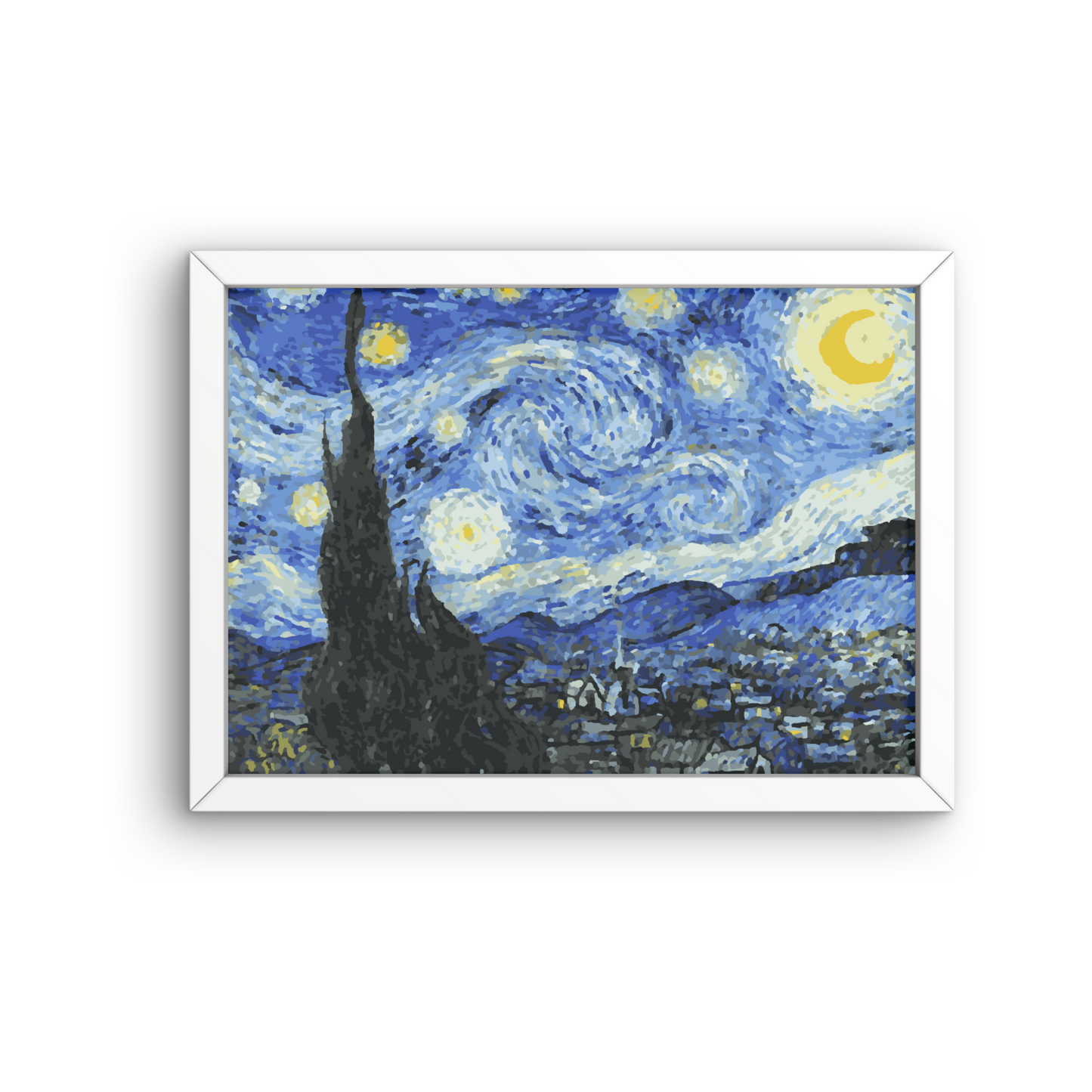 RASIMTI - Paint By Numbers Kit The Starry Night Vincent Van Gogh